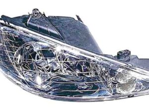 Faro Delantero Derecho Peugeot 206 año 2003 a 2009 CRISTAL LISO
