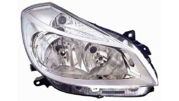 Faro Delantero Derecho Renault Clio III año 2005 a 2009 FONDO CROMO