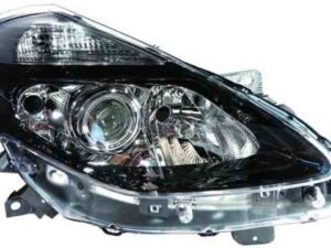 Faro Delantero Derecho Renault Clio III año 2009 a 2012 FONDO NEGRO H1+H7+H7