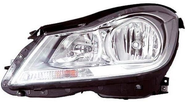 Faro Delantero Izquierdo Mercedes Clase C W204 año 2010 a 2014 FONDO CROMO