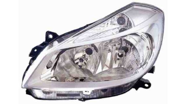 Faro Delantero Izquierdo Renault Clio III año 2005 a 2009 FONDO CROMO