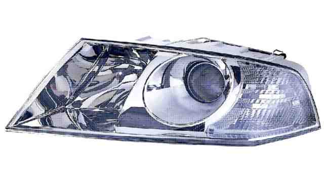 Faro Delantero Izquierdo Skoda Octavia año 2004 a 2008 OPTICA CON LUPA