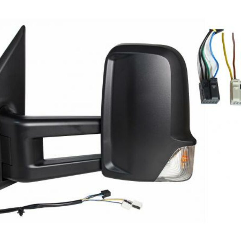 Espejo Izquierdo Eléctrico Negro Térmico Con Piloto 9+3pin Br/medio Mercedes Sprinter 2018.02- Ref 105.1327016