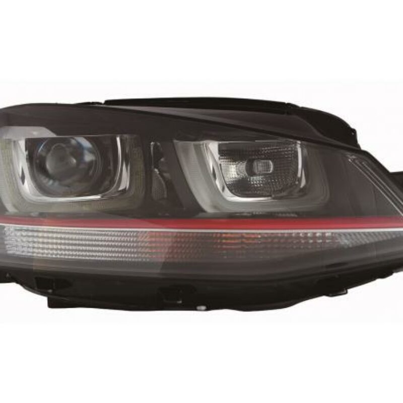 Faro Derecho Eléctrico Con Motor Interior Oscuro (d3s/h7/h21w/led) Vw Golf Vii Gti 13- Ref 101.23620013