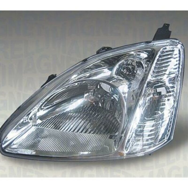Faro Izquierdo Eléctrico Aro Cromado Magneti Marelli (h4) Honda Civic 3/5p 01-04 Ref 104.LPL652