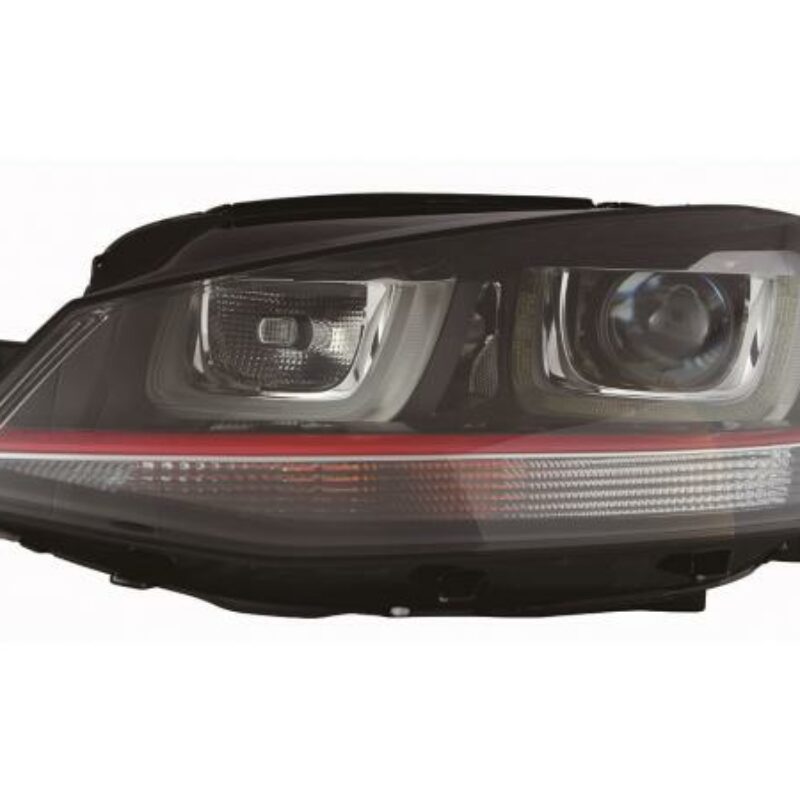 Faro Izquierdo Eléctrico Con Motor Interior Oscuro (d3s/h7/h21w/led) Vw Golf Vii Gti 13- Ref 101.23620014