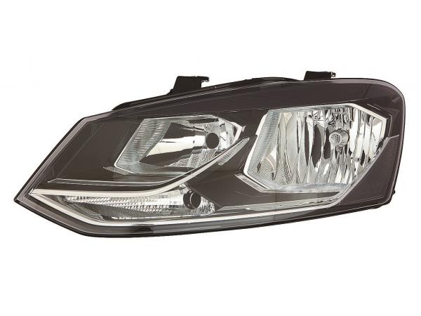 Faro Izquierdo Eléctrico Con Motor Interior Oscuro (h7/h7) Vw Polo 14- Ref 101.23630002