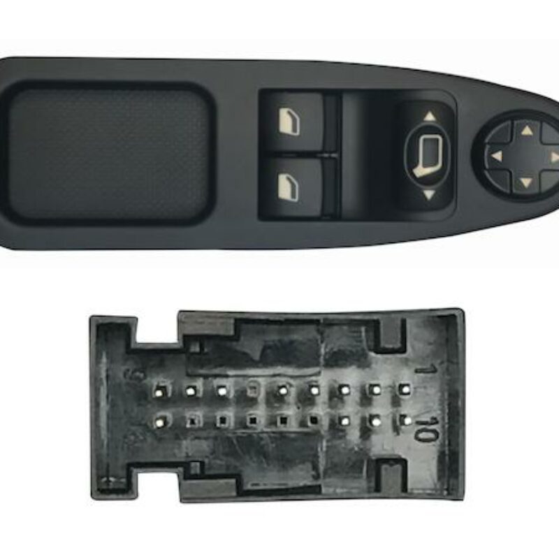 Mando Completo Puerta Delantera Izquierda Negro + Espejo Con Confort (2 Bot) 12pin Fiat Scudo/jum 07- Ref 106.095494