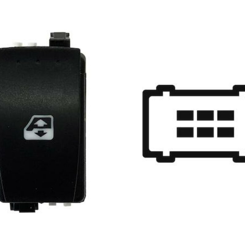 Mando Elevalunas Trasero Derecho/izquierdo 6pin Renault Laguna/scenic Ii 01- Ref 106.194495