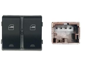 Mando Puerta Delantero Izquierdo (elev Trasero Der/izq) Negro (2 Bot) 4pin Vw Polo 02- Ref 106.232898