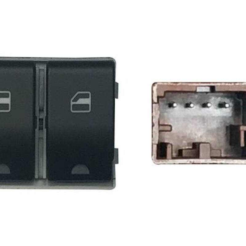 Mando Puerta Delantero Izquierdo (elev Trasero Der/izq) Negro (2 Bot) 4pin Vw Polo 02- Ref 106.232898
