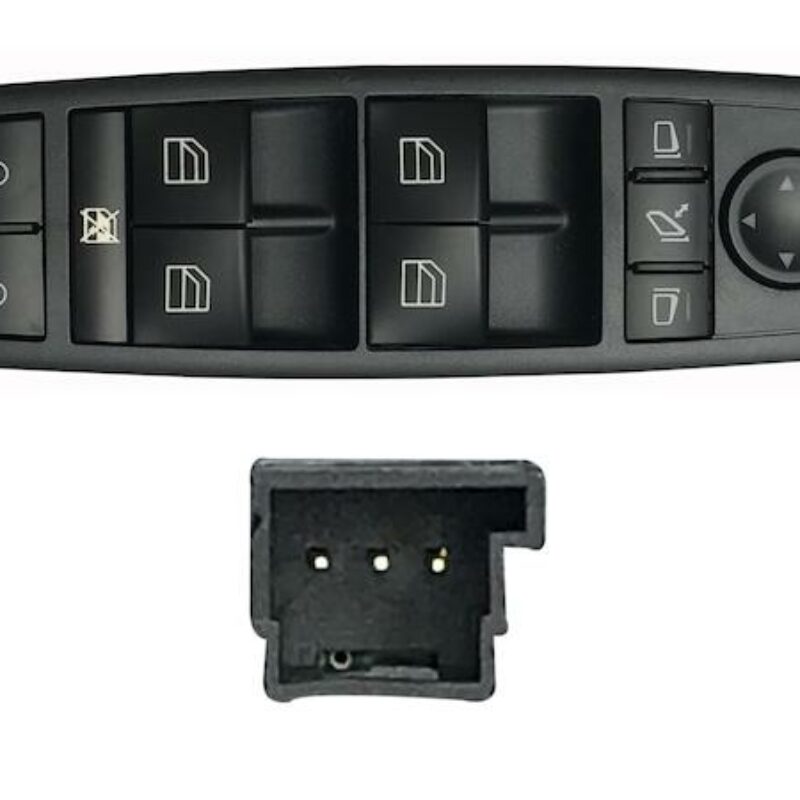 Mando Puerta Delantero Izquierdo + Espejo Abatible (negro) (4 Bot)3 Pin Mercedes B W245 05- Ref 106.142392