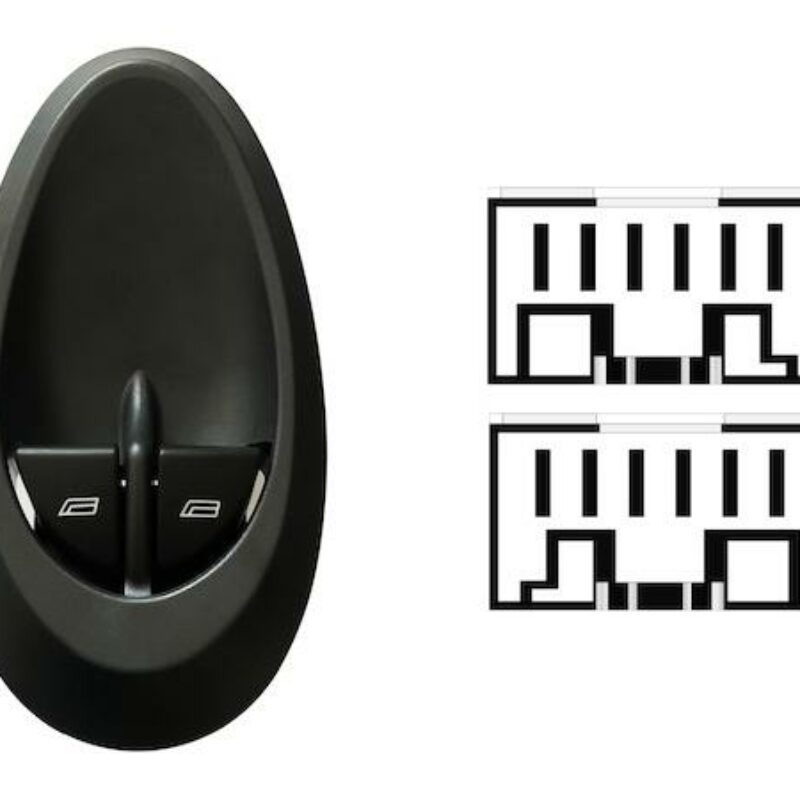 Mando Puerta Delantero Izquierdo Espejo Manual (2 Bot) 12 Pin Iveco Daily 00/master 97- Ref 106.093194